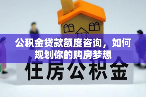 那坡公积金贷款额度咨询，如何规划你的购房梦想