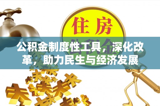 那坡公积金制度性工具，深化改革，助力民生与经济发展